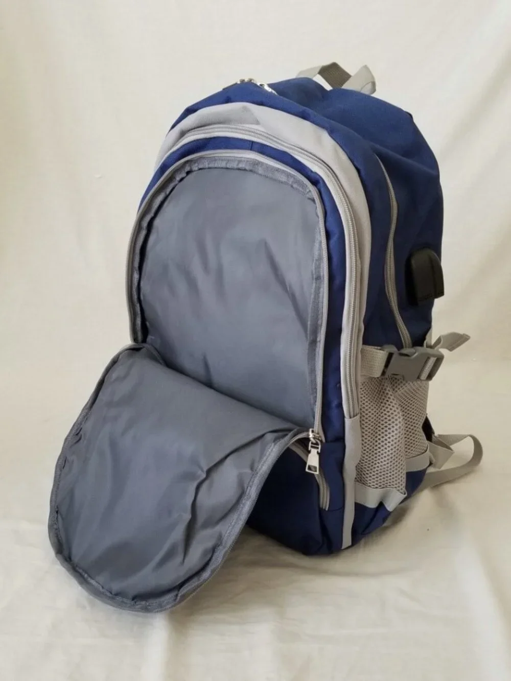 NWOT! Laptop Backpack w/USB Cord & Port, Bottle Pockets/Luggage Strap/Anti-Theft